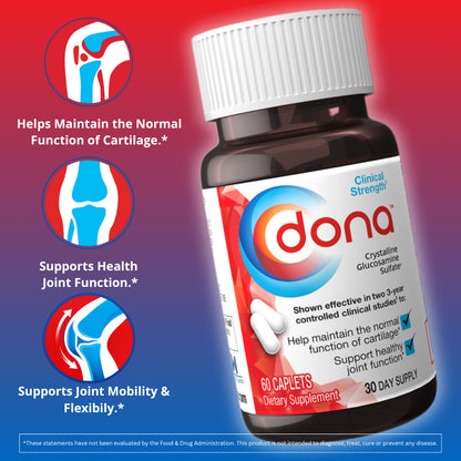 Dona Crystalline Glucosamine Sulfate, 1500 Mg