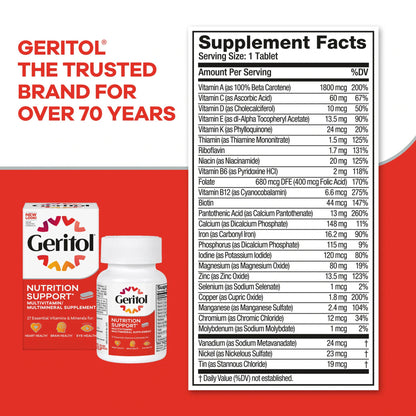 Geritol Nutrition Support